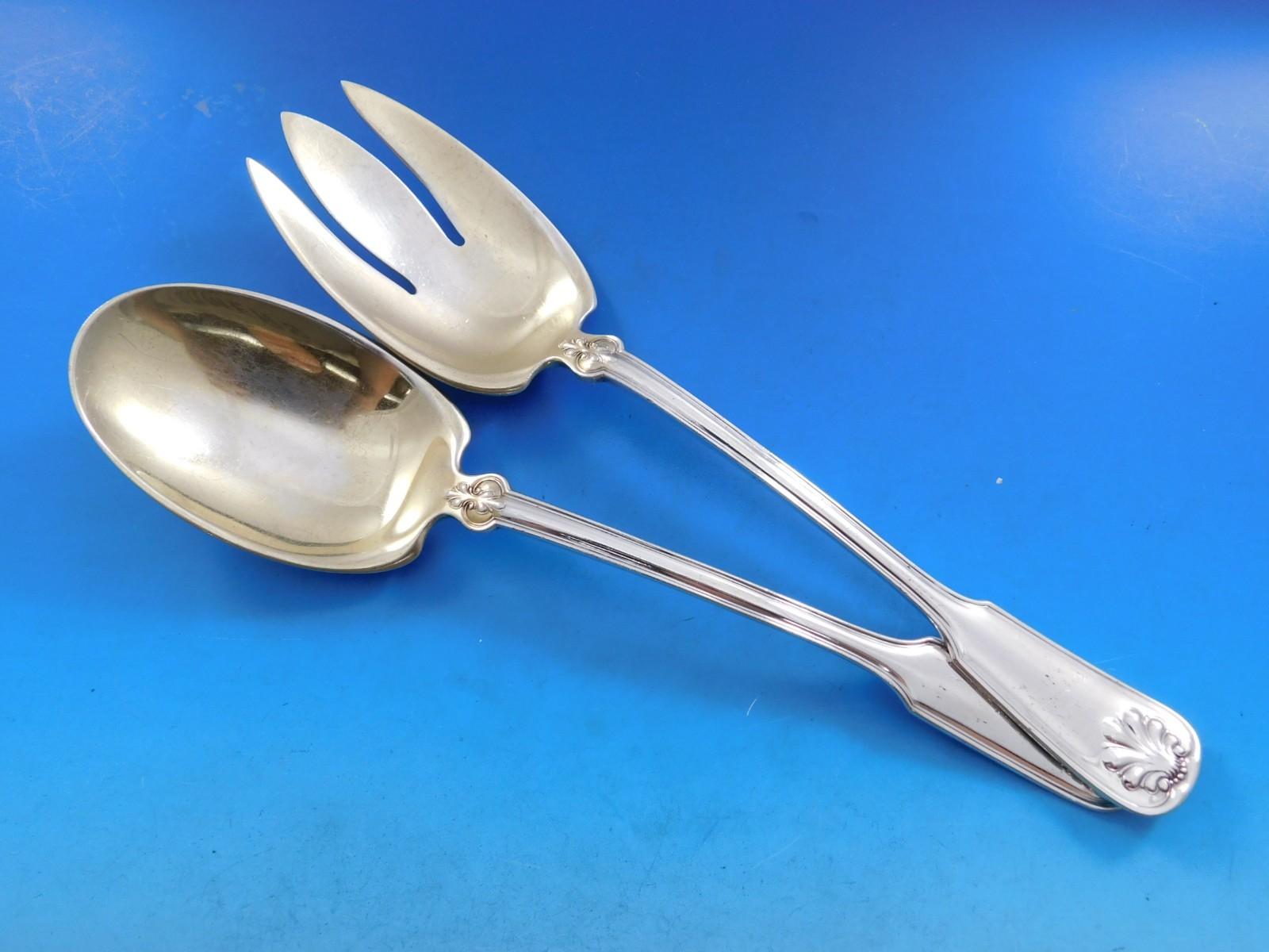 Shell & Thread by Tiffany Sterling Silver Flatware Set 12 Service 141 pcs Dinner For Sale 4