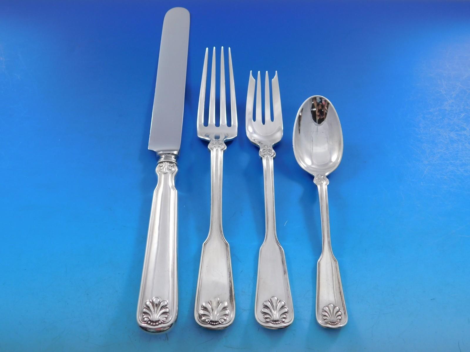 Shell & Thread by Tiffany Sterling Silber Besteck Set 12 Service 151 Stück Abendessen im Angebot 5