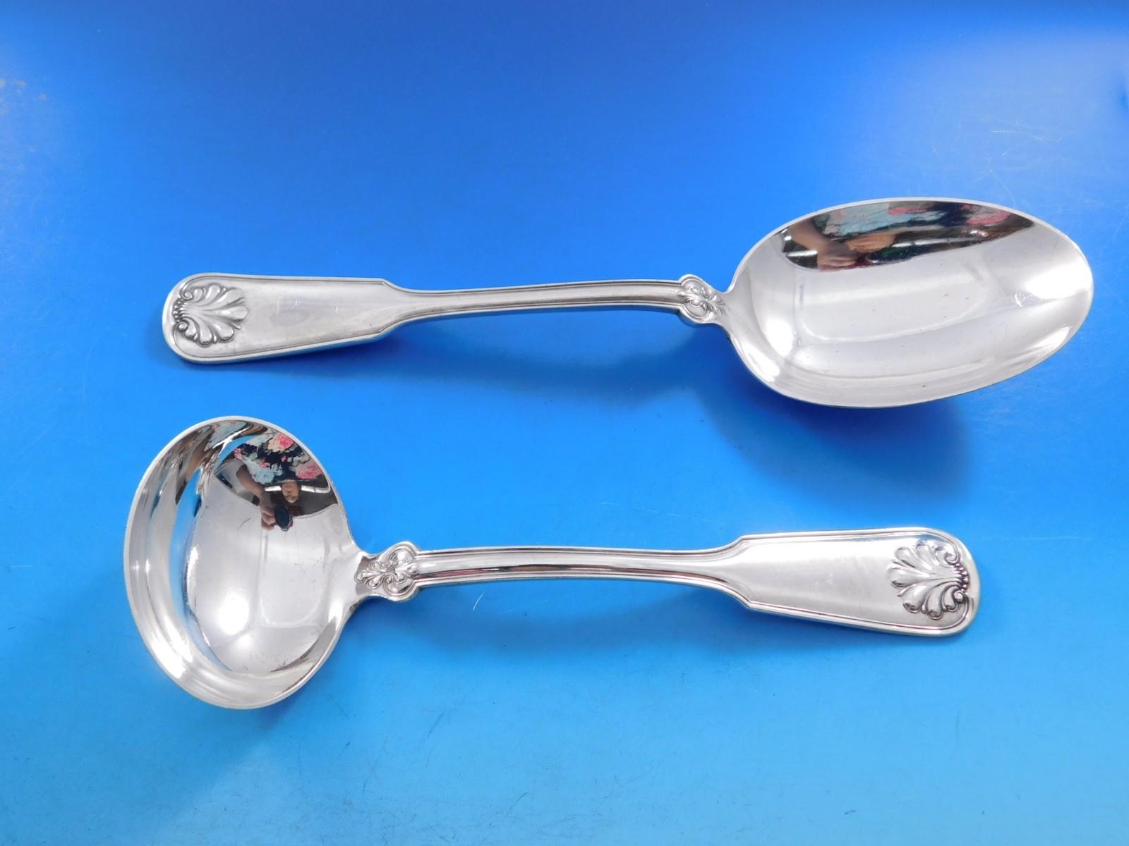 Shell & Thread by Tiffany Sterling Silber Besteck Set 12 Service 151 Stück Abendessen (20. Jahrhundert) im Angebot