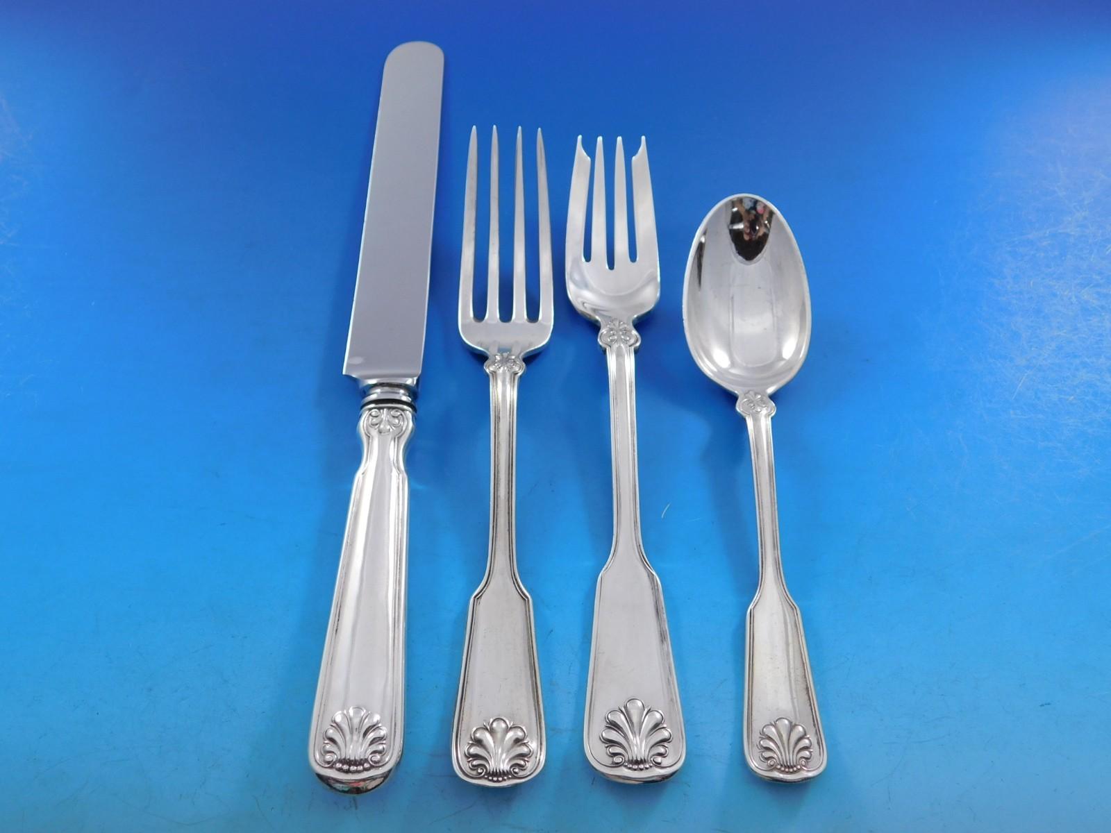 Shell & Thread by Tiffany Sterling Silber Besteck Set 12 Service 151 Stück Abendessen im Angebot 4