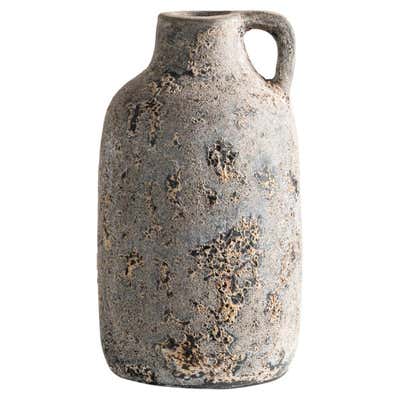 Rust Vase, Handmade Textured Terracotta Jug in Red For Sale at 1stDibs