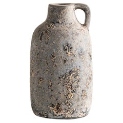 Shell Vase, Handmade Textured Terracotta Jug in Gray