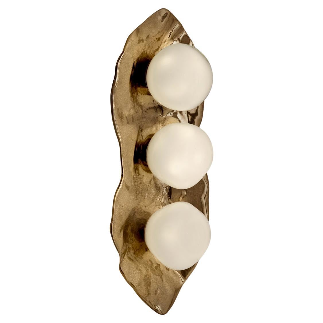 Shell Wall Light by Gaspare Asaro-Bronze Finish For Sale