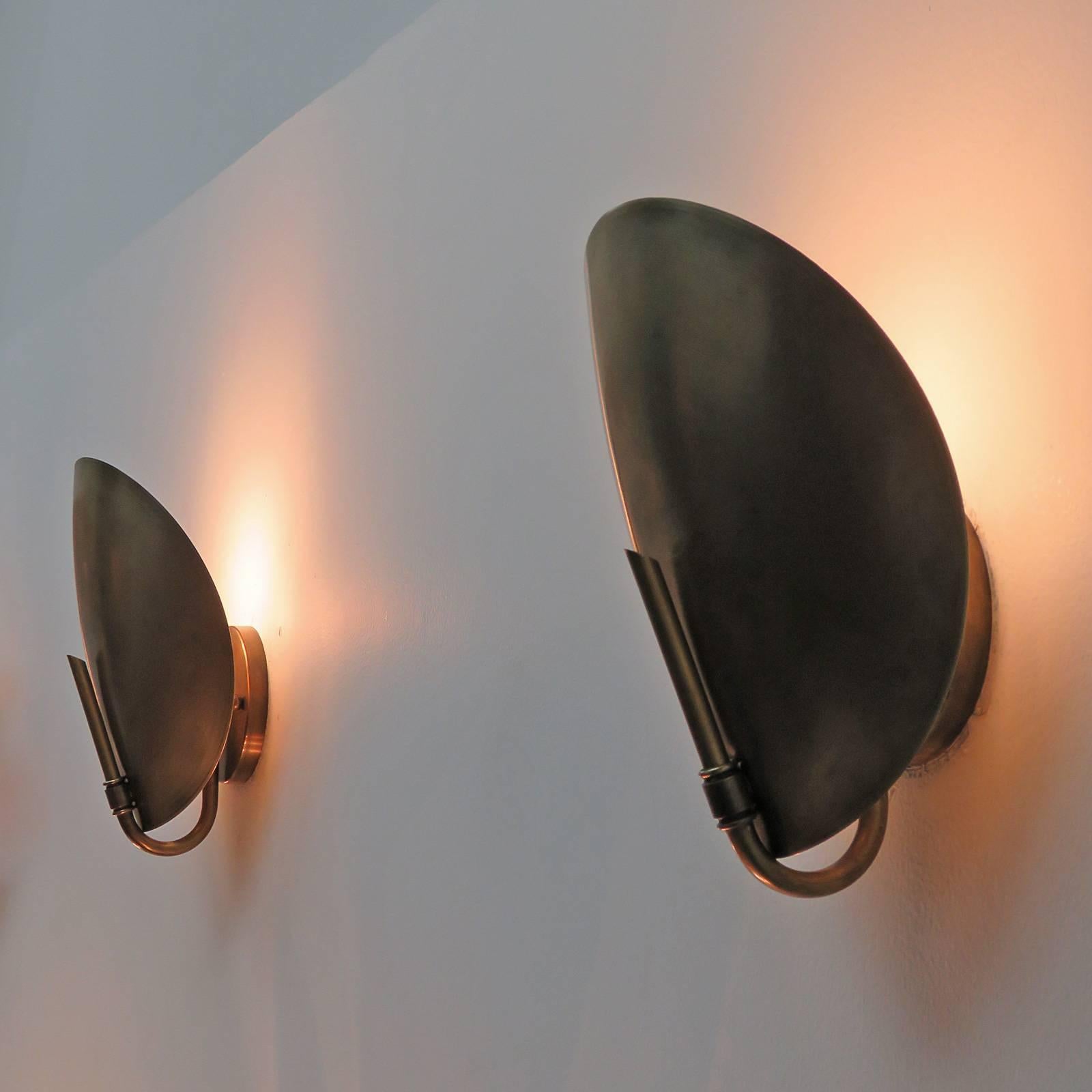 Brass Shell Wall Lights by Gallery L7 For Sale