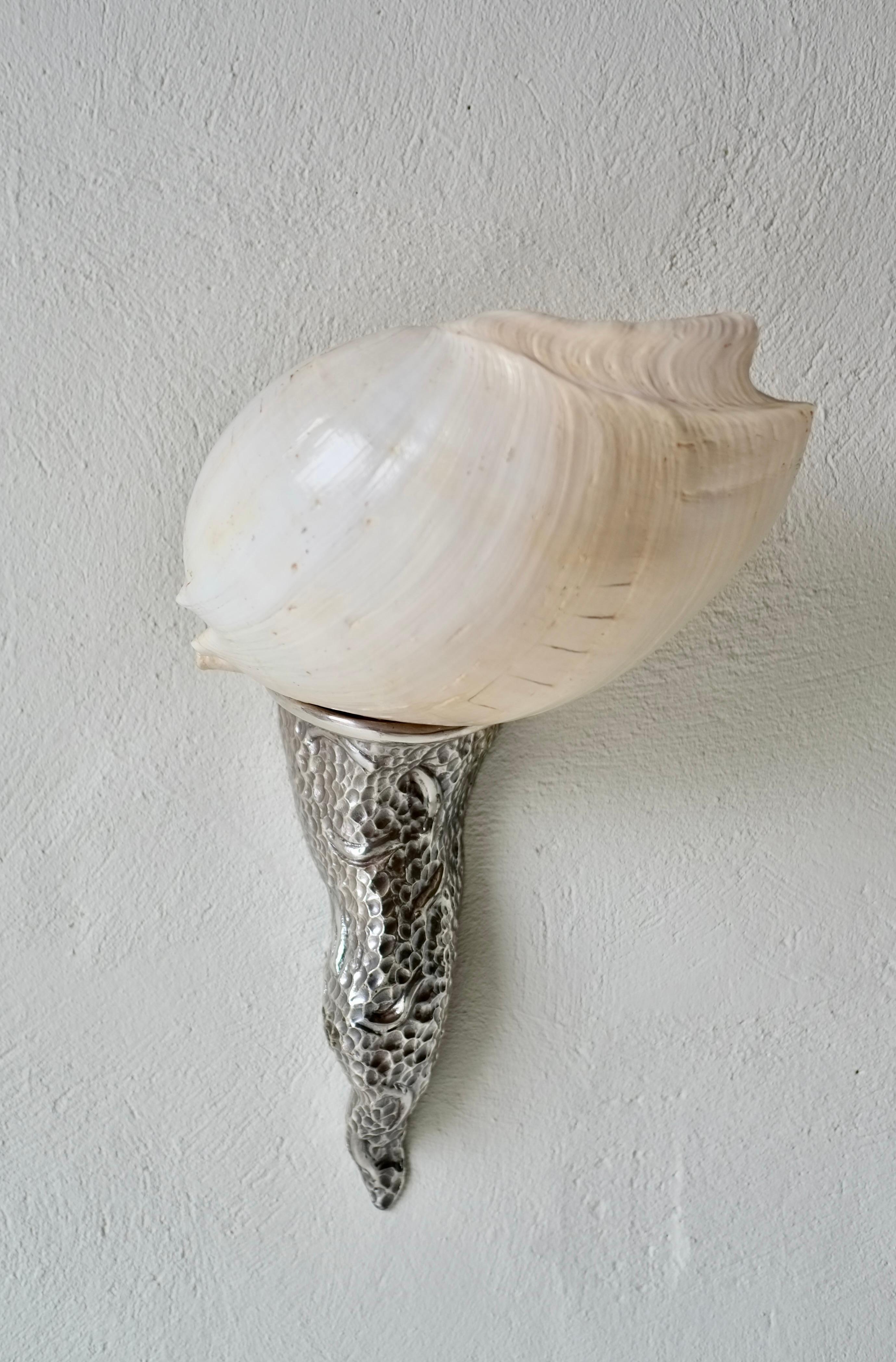 Wandleuchter mit Muschelmotiv von Annibale Oste für Nanda Vigo im Angebot 8