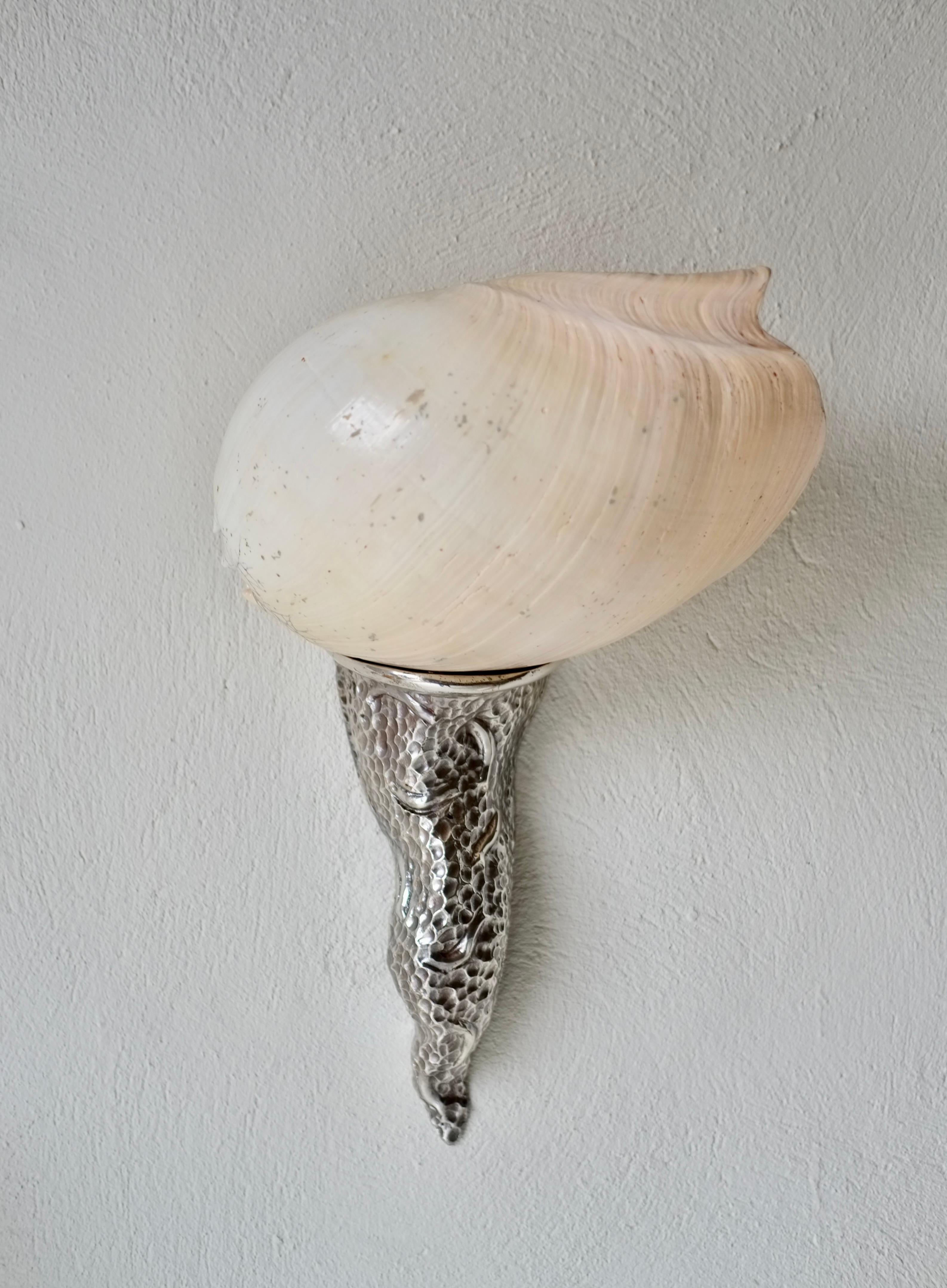 Wandleuchter mit Muschelmotiv von Annibale Oste für Nanda Vigo im Angebot 9