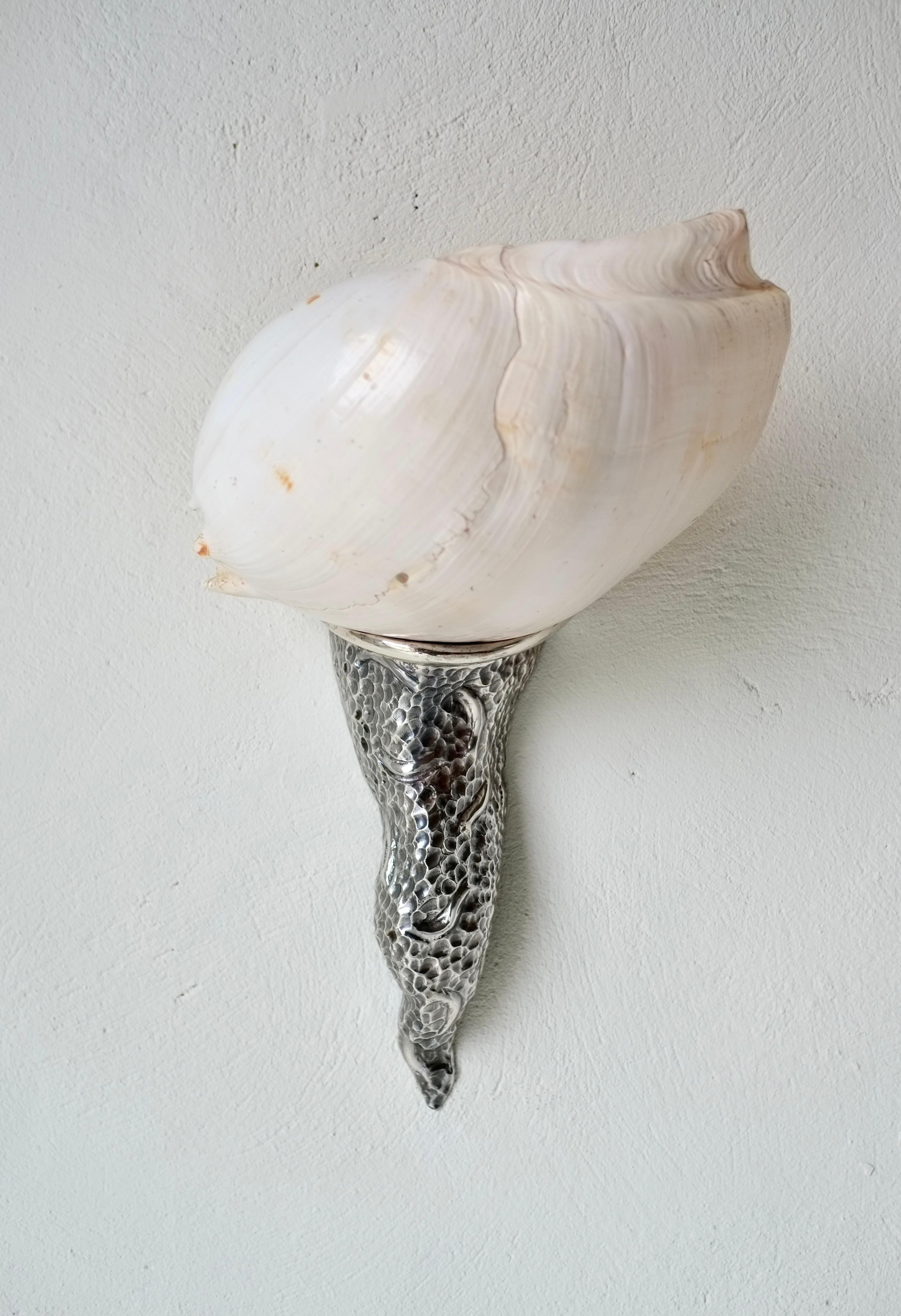 Wandleuchter mit Muschelmotiv von Annibale Oste für Nanda Vigo im Angebot 10