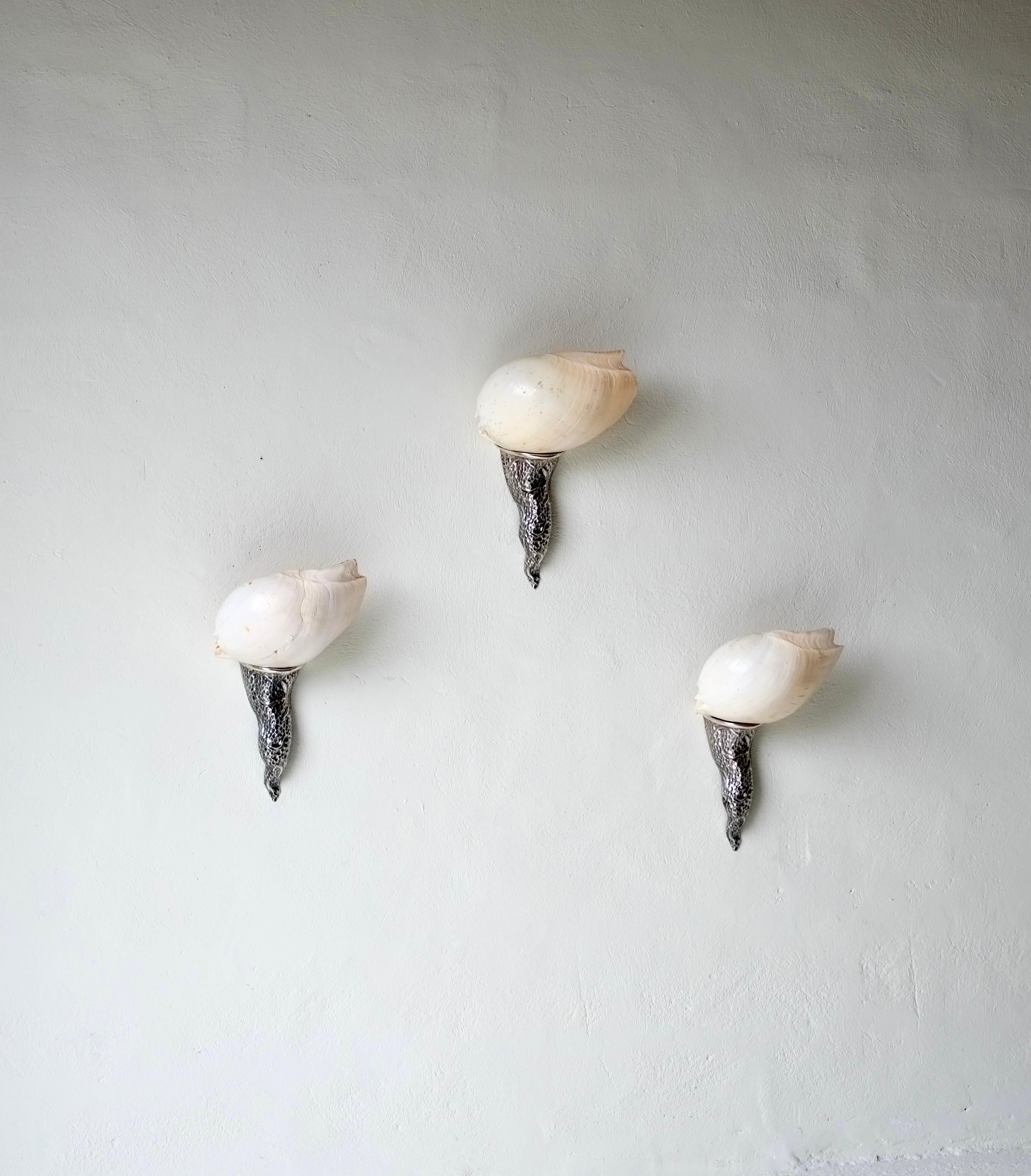 Wandleuchter mit Muschelmotiv von Annibale Oste für Nanda Vigo im Angebot 12