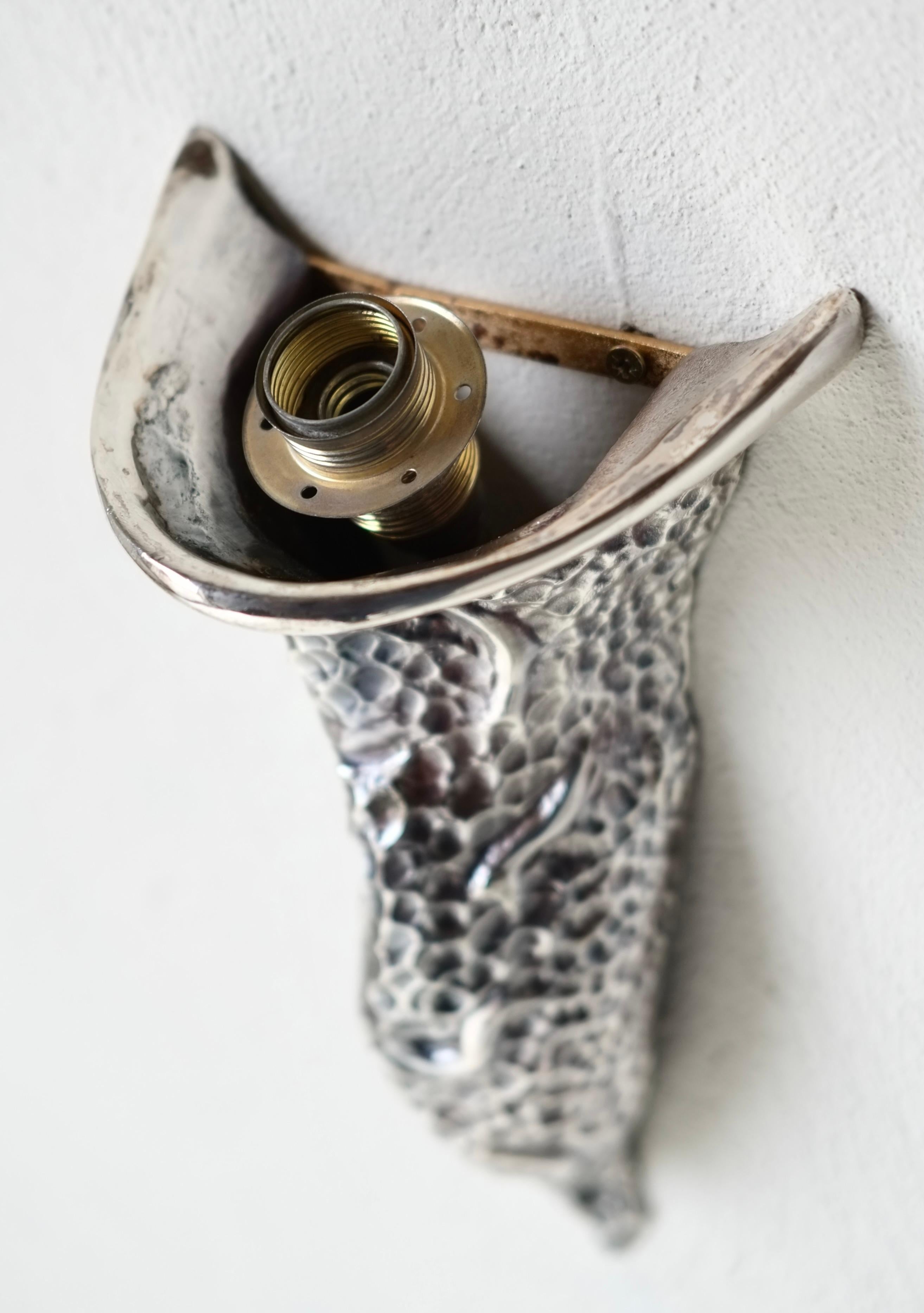Wandleuchter mit Muschelmotiv von Annibale Oste für Nanda Vigo im Angebot 13