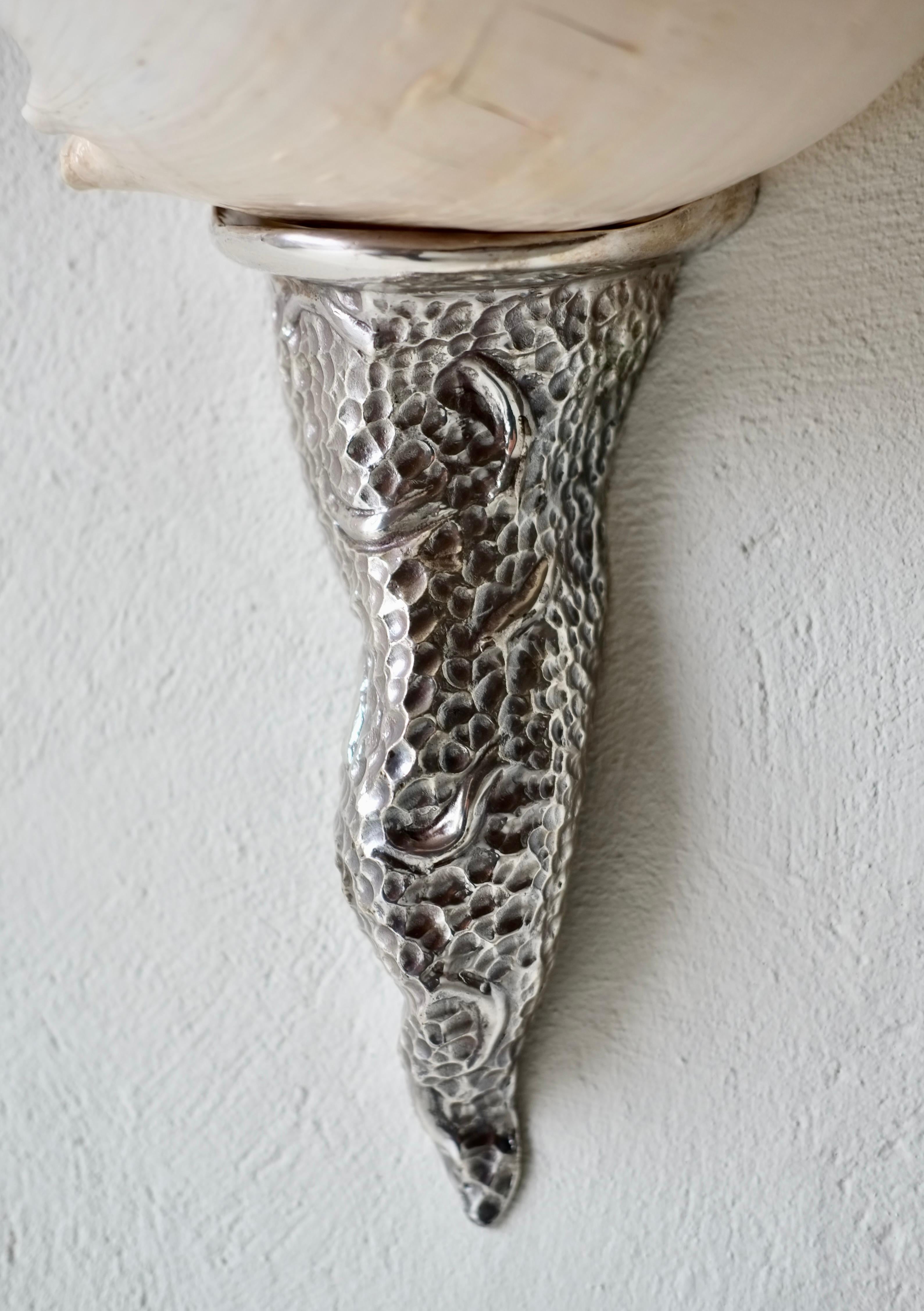 Wandleuchter mit Muschelmotiv von Annibale Oste für Nanda Vigo im Angebot 2