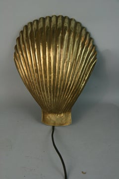 Shell Wall Washer  Brass  Sconce
