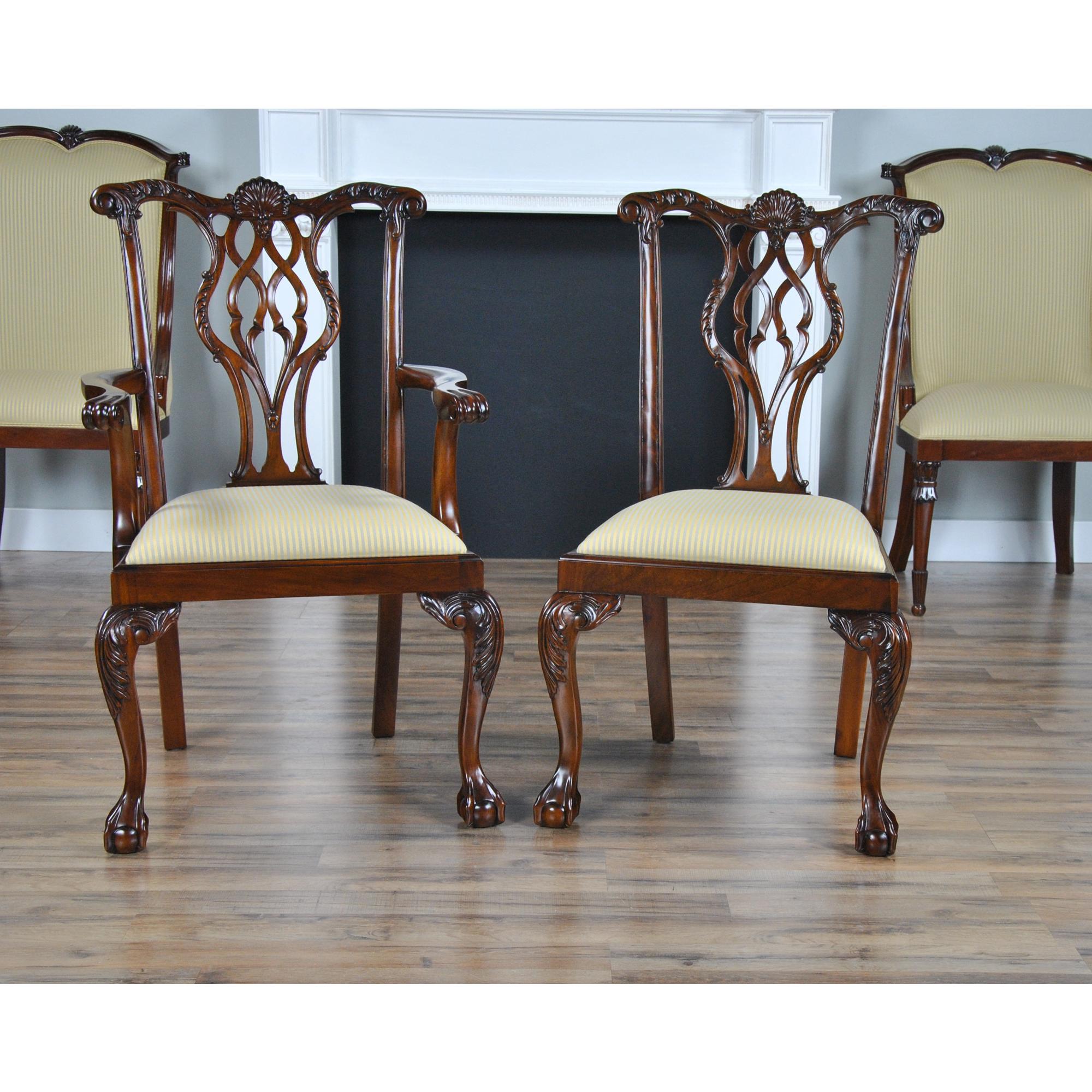 Shellback Mahogany Dining Chairs, Set of 10 For Sale 2
