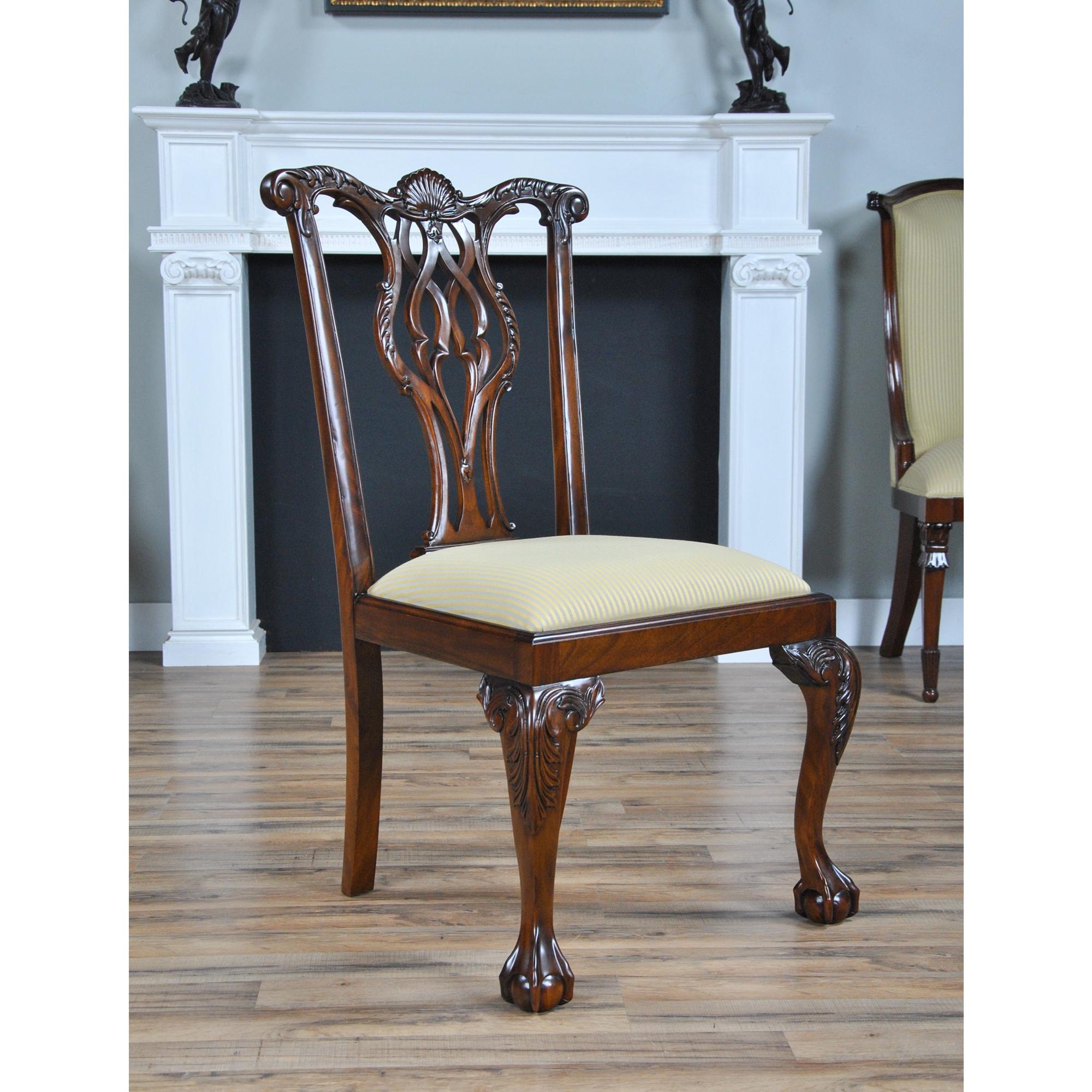 Shellback Mahogany Dining Chairs, Set of 10 For Sale 3