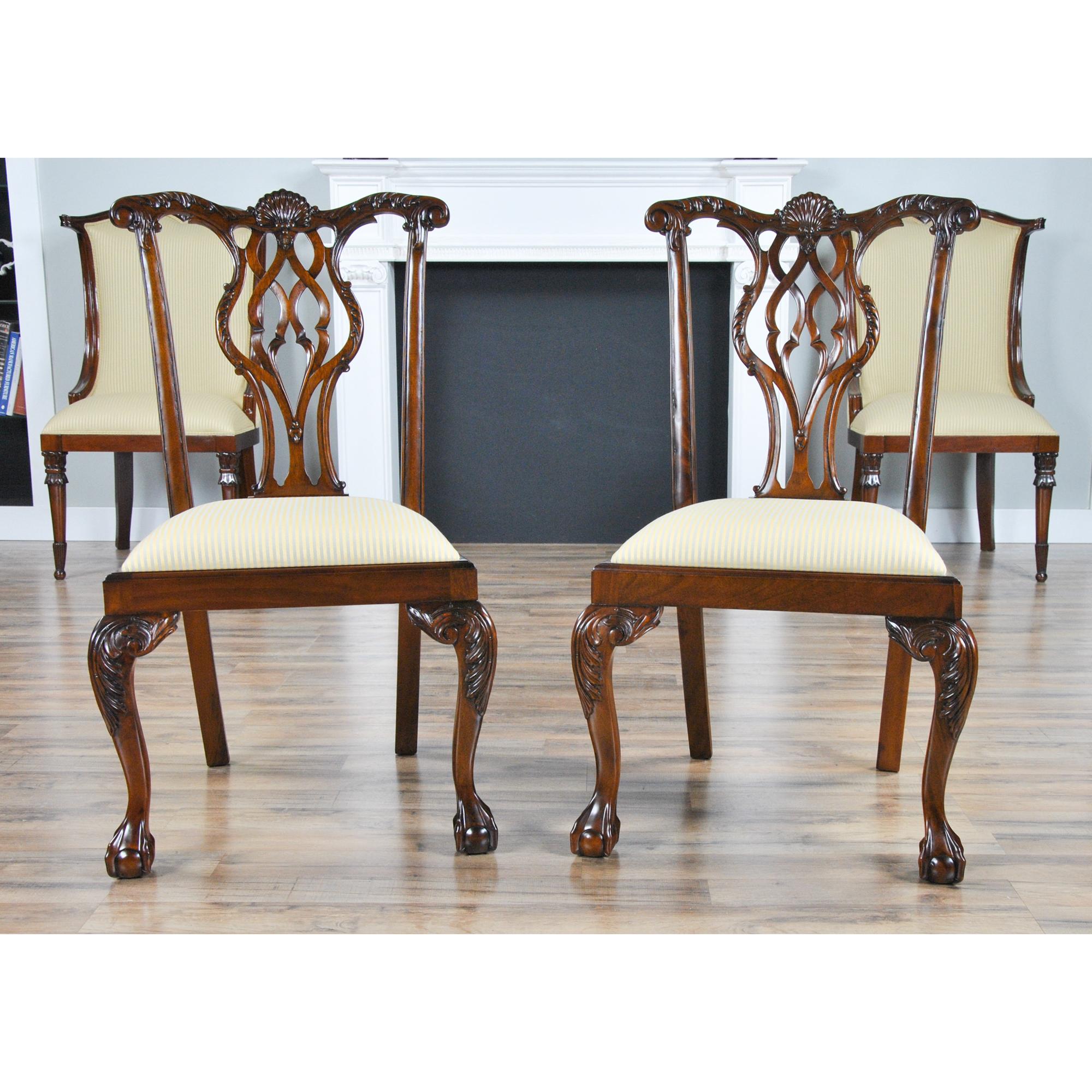 Shellback Mahogany Dining Chairs, Set of 10 For Sale 6