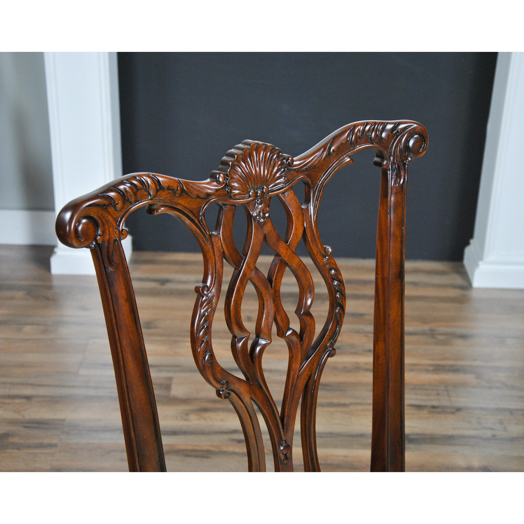 Shellback Mahogany Dining Chairs, Set of 10 For Sale 8