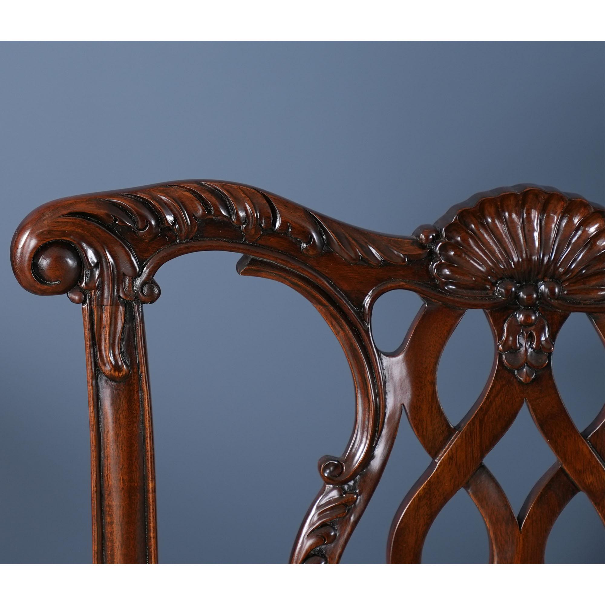 Tessuto Sedie da pranzo in mogano Shellback, set da 10 in vendita