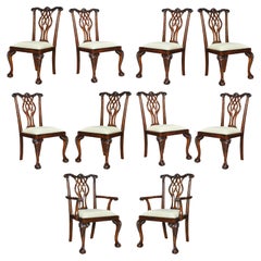 Shellback Mahogany Dining Chairs, Set of 10