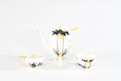 Shelley Art Deco Coffee/Espresso Set for 4 Trees with Sun Shining