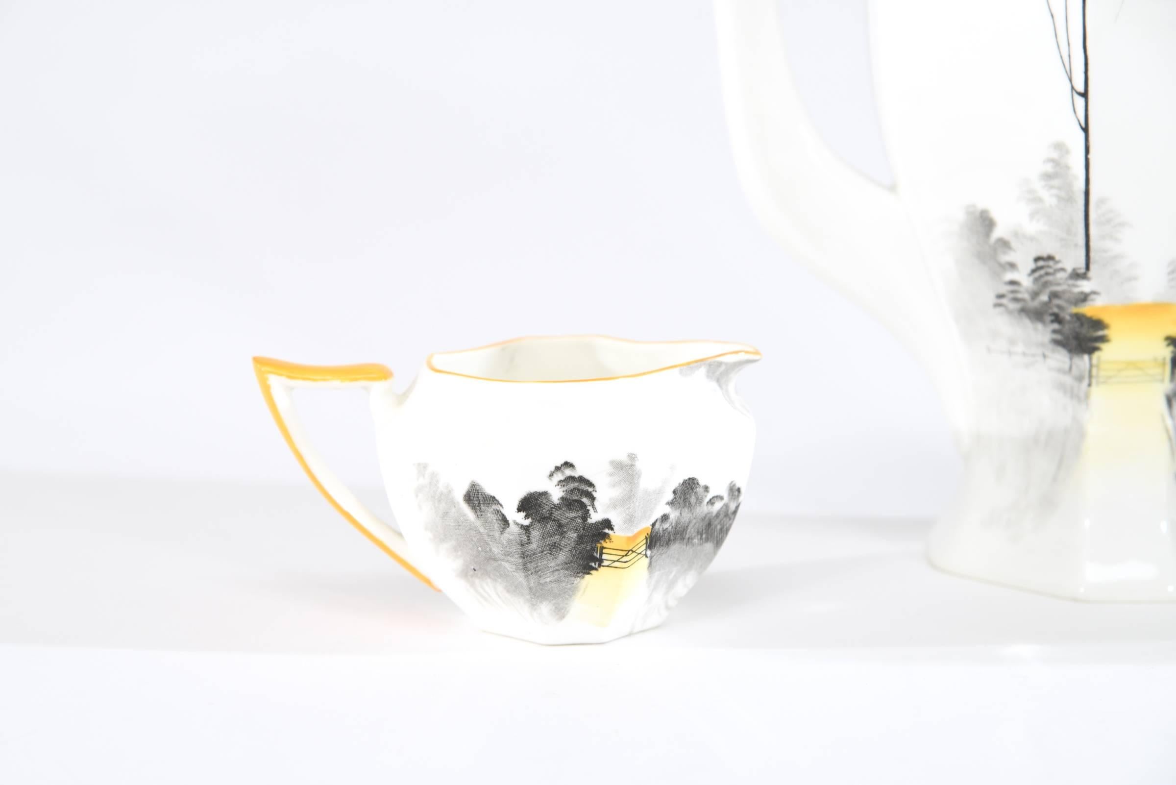 shelley art deco tea set