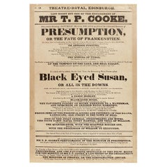 SHELLEY/COOKE Presumption Or The Fate of Frankenstein. 1833 IN THEATRE-ROyal