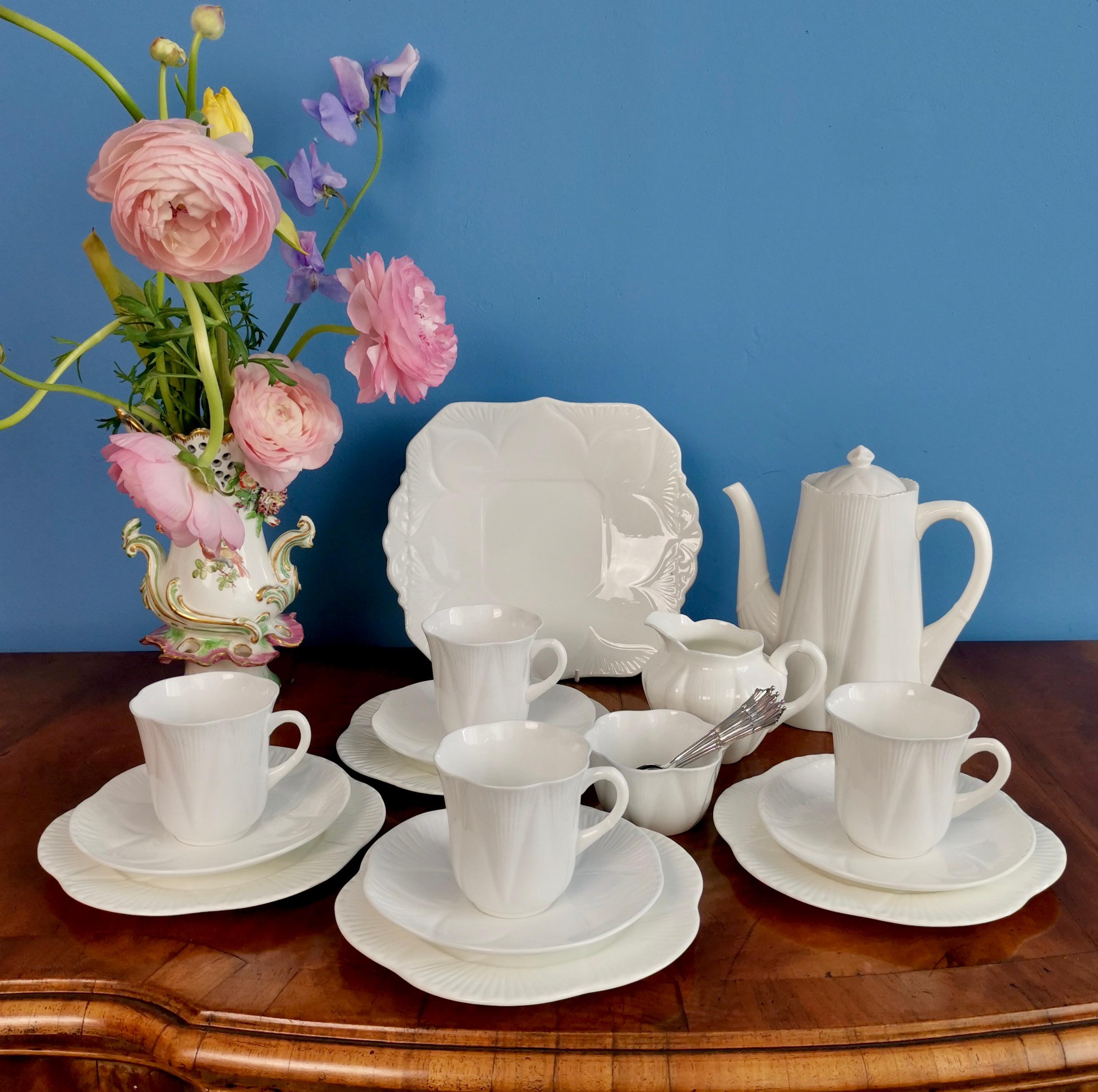 This is a charming coffee set for four in the very desired 