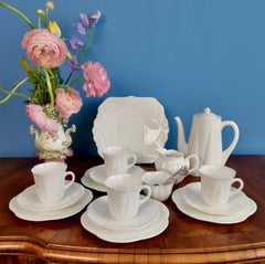 Shelley "Dainty White" Porcelain Coffee Service, 1926-1940