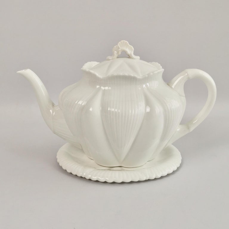 Shelley Dainty White Porcelain Tea Service for Six, Early 20th C at