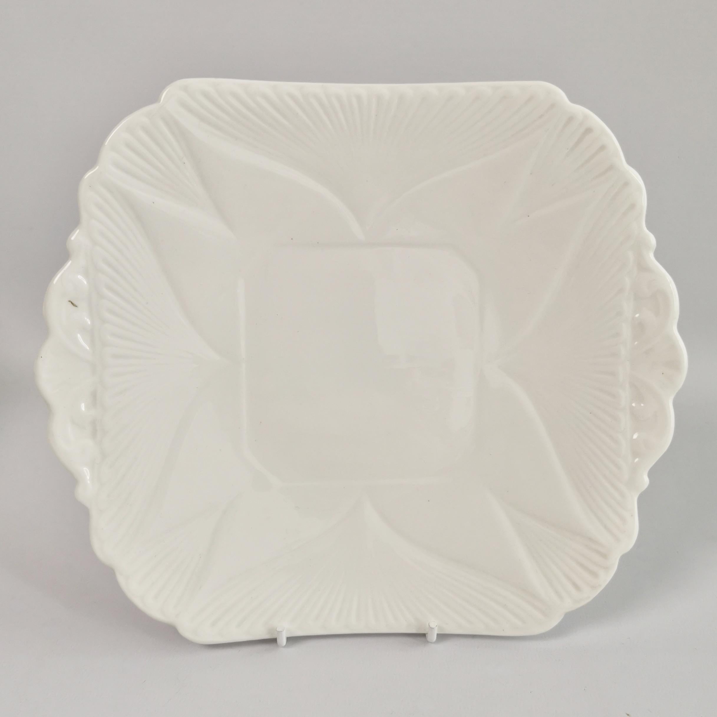 Art Nouveau Shelley Dainty White Porcelain Tea Service for Six, Early 20th C