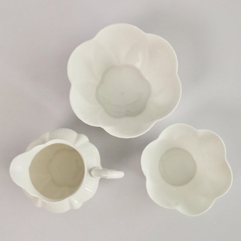 Shelley Dainty White Porcelain Tea Service for Six, Early 20th C at