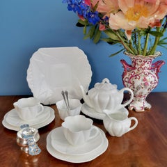 Shelley "Dainty White" Tête-à-Tête Porcelain Tea Service, 1910-1966