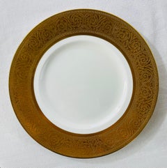 Shelley Dining Plates with Gold Trim, Set of 12
