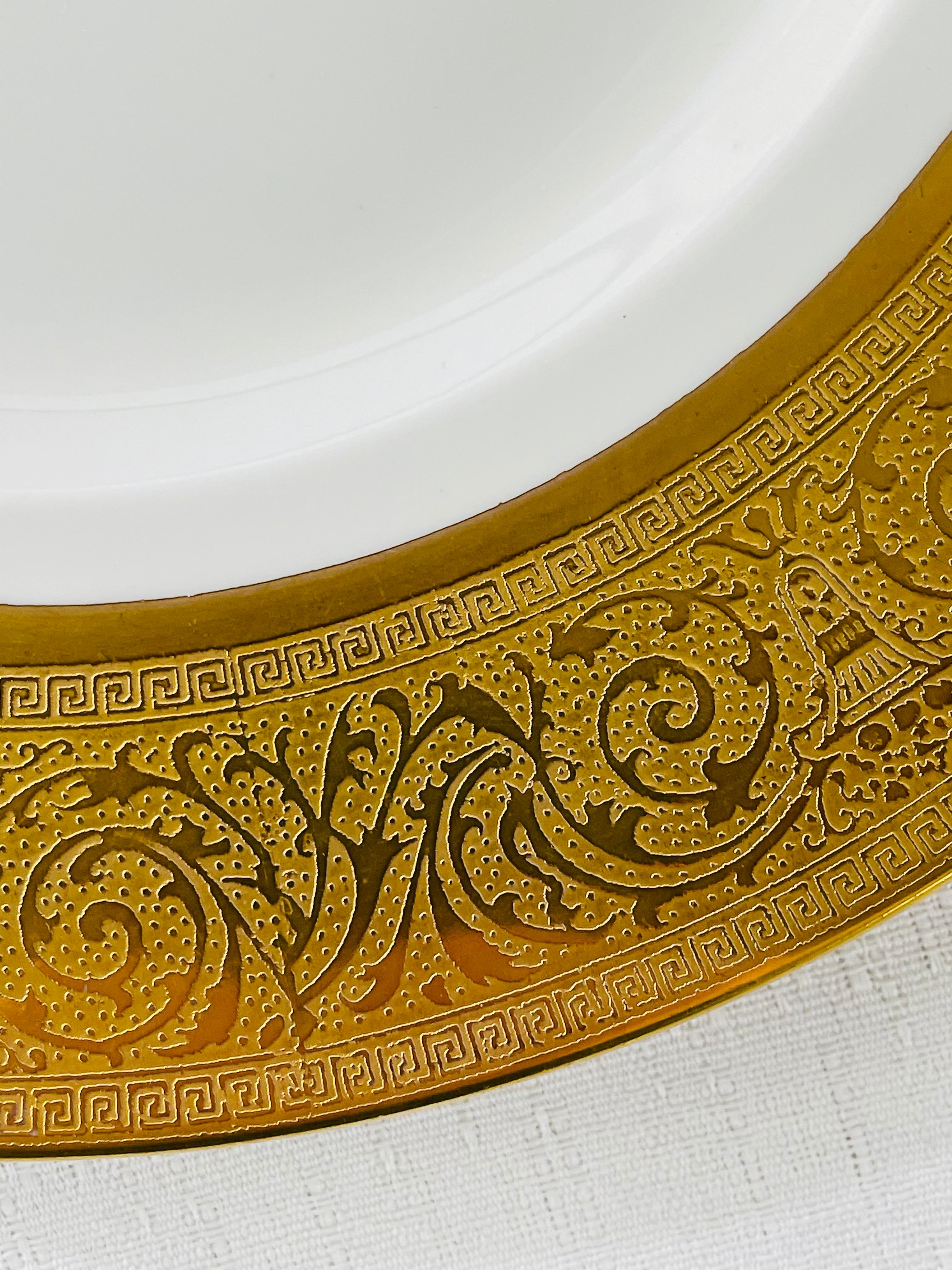dishes with gold trim