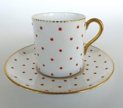 Shelley England Fine Bone China Enameled and Gilt Demitasse Cups and Saucers