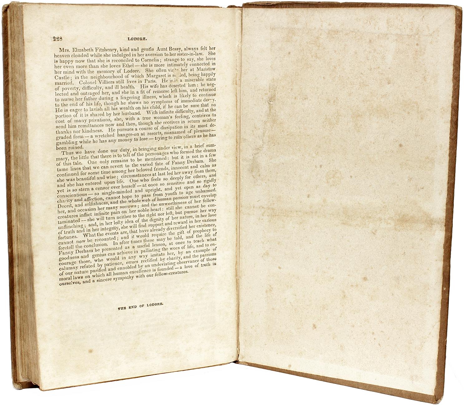 Tissu SHELLEY, Mary. Lodore - Première Édition AMÉRICAINE - 1835 en vente