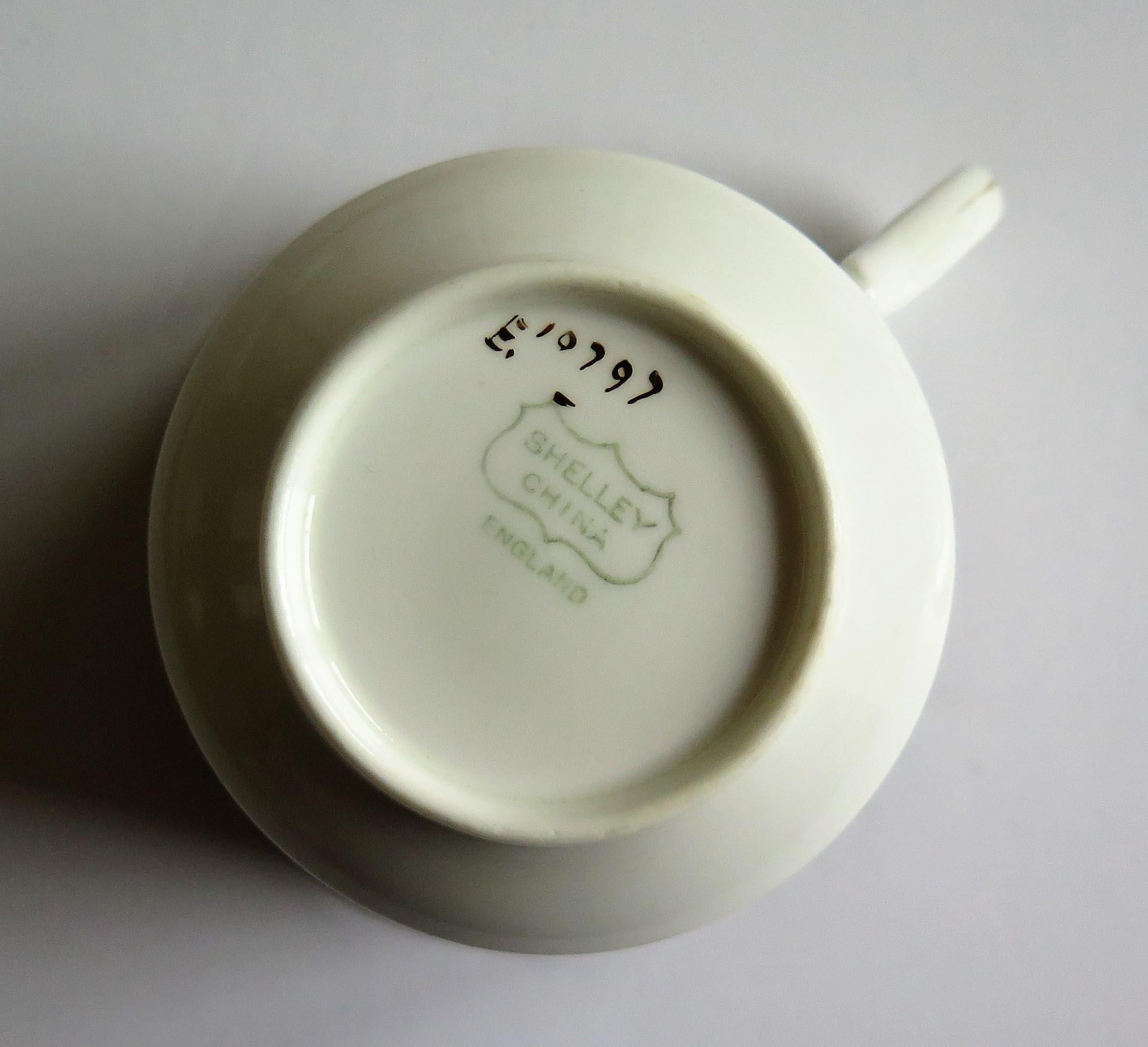 Service à thé de 13 pièces en porcelaine Shelley de la période Art Déco, ptn 10797, vers 1920 en vente 10