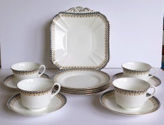 Art Deco period Shelley Porcelain 13 Piece Part Tea Set ptn 10797, circa 1920