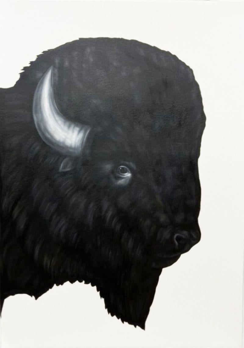 Shelley Reed Animal Painting - Bison II