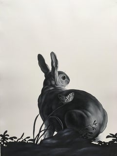 Lapin et papillon (d'après de Heem and Desportes)
