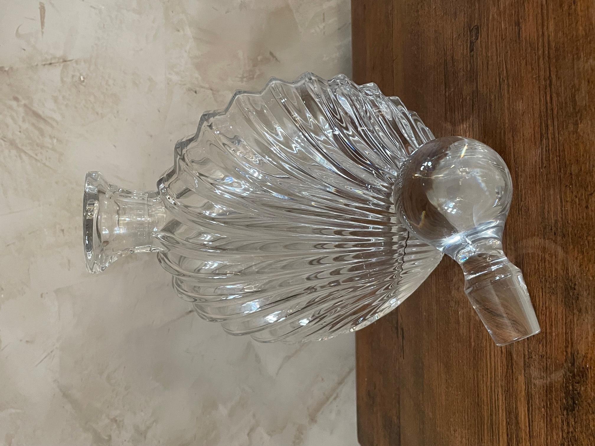 Shellfish Shape Glass Carafe and Plug For Sale 1