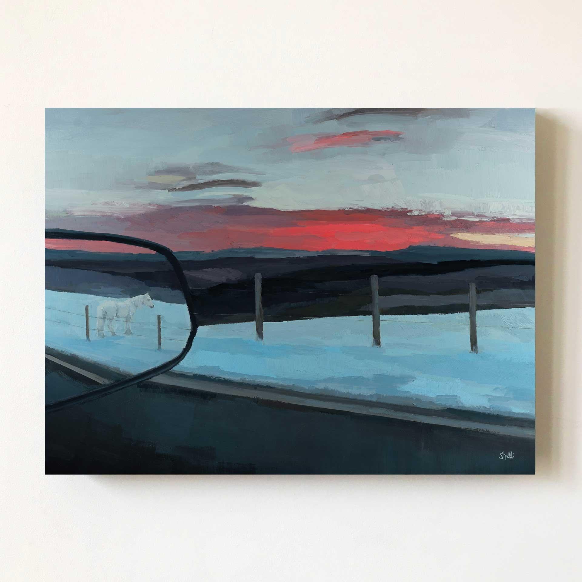 « And Belonged to Otherwise Memory » de Shelli Langdale, peinture à l'huile de cheval en vente 1