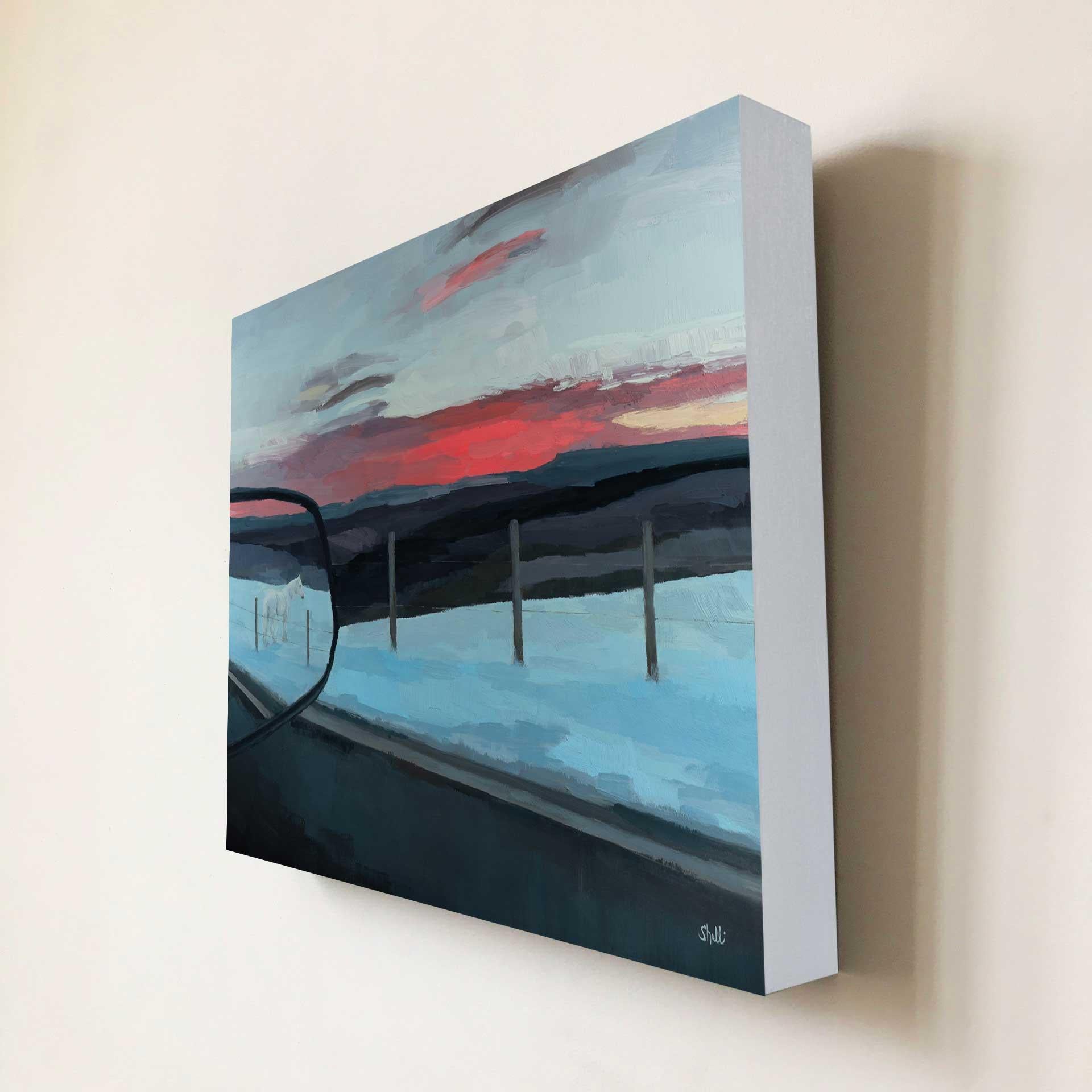 « And Belonged to Otherwise Memory » de Shelli Langdale, peinture à l'huile de cheval en vente 3
