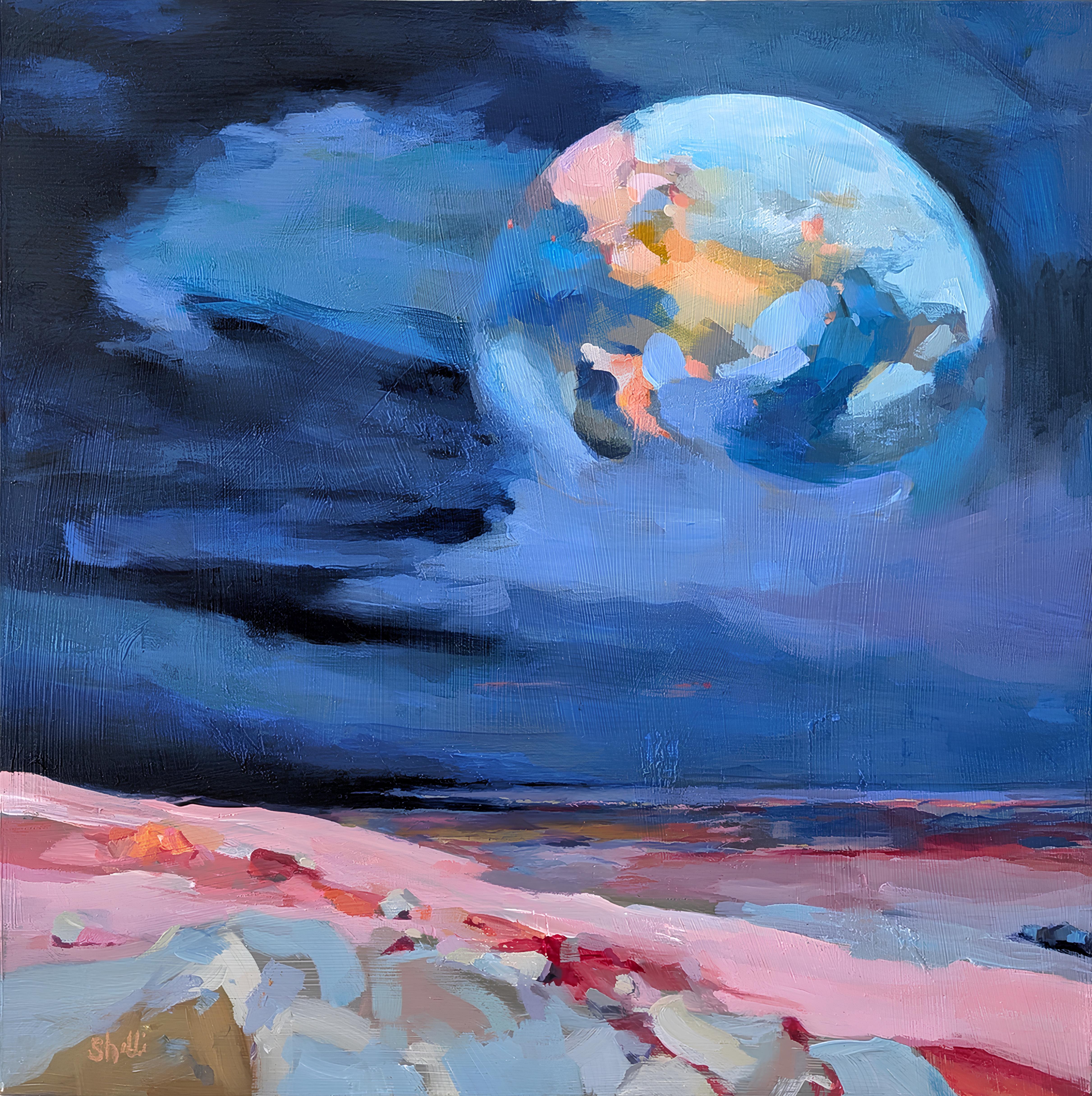 Shelli Langdale Still-Life Painting - "As Seen From Mars" - Surrealist Still-Life, Acrylic and Oil Painting