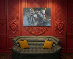 "Firefly" (2023) Realismo fantascientifico contemporaneo, Pittura a olio su pannello