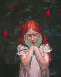 "Girl with Peppers" by Shelli Langdale, Oil Painting