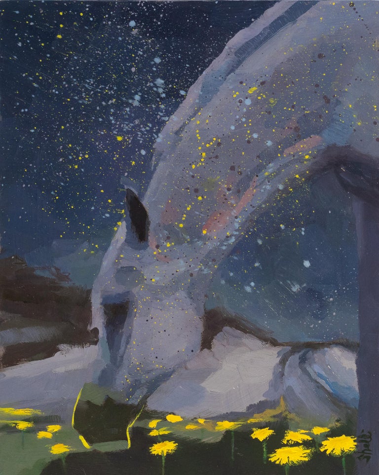 Shelli Langdale Animal Painting - "Stardust" Oil Painting
