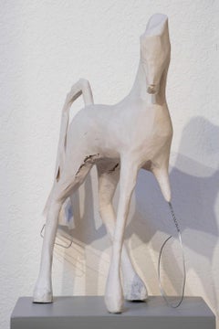 « King of Pain » de Shelli Langdale, sculpture de cheval blanc
