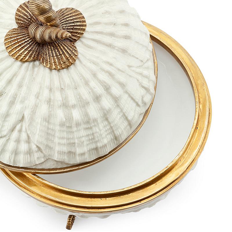 Shells Box in White Porcelain In New Condition In Paris, FR