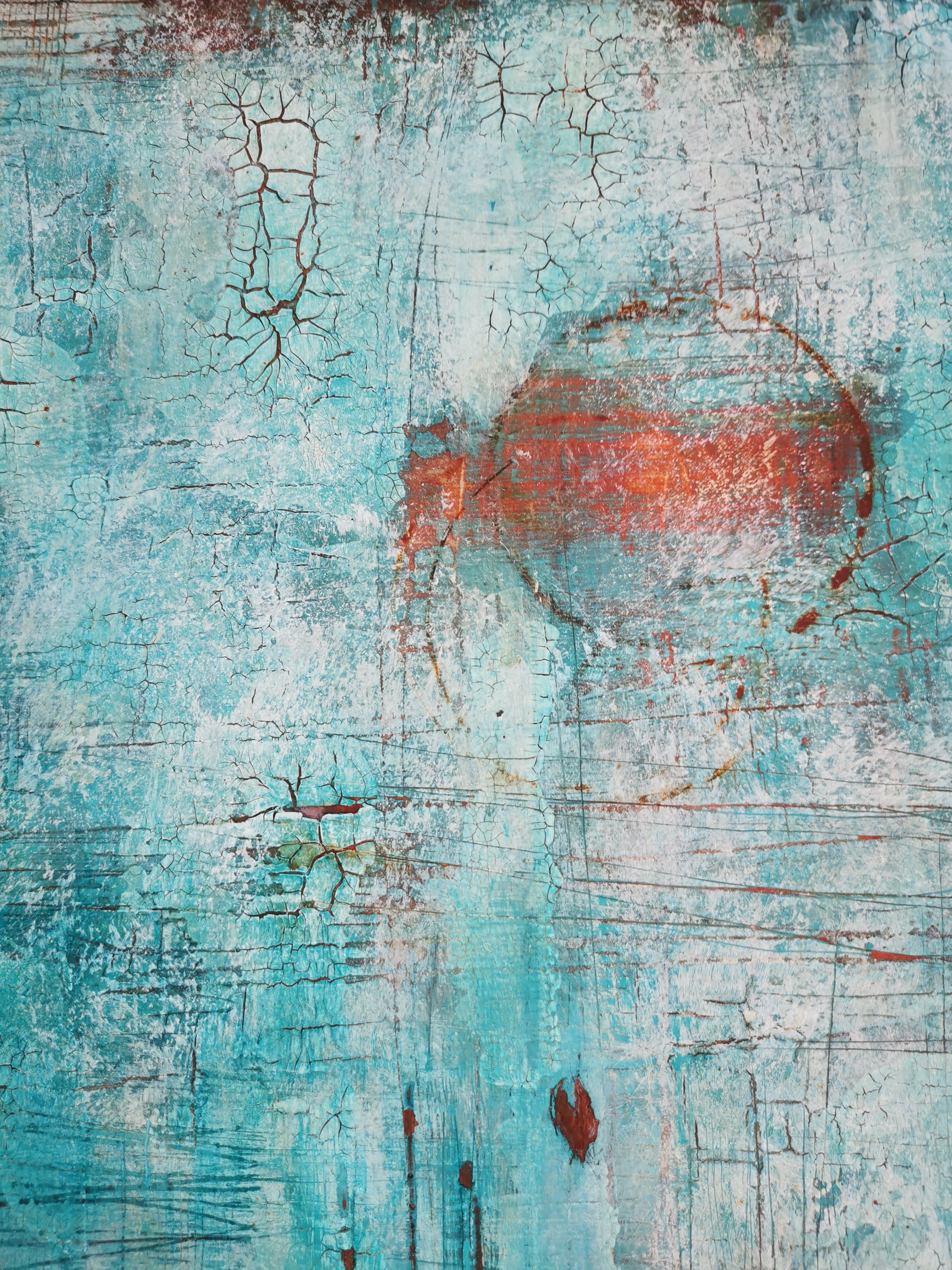 Breaking Up: Contemporary Mixed Media Abstract Painting For Sale 1