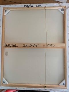 Dérives de glace. Peinture à l'huile abstraite