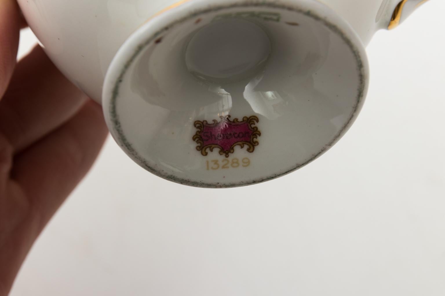 Shelly Sheraton Pattern English Footed Teacup and Saucer 6